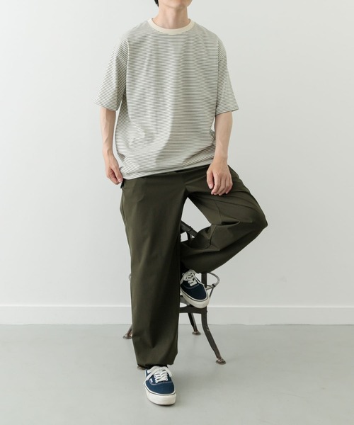 ITEMS URBANRESEARCH（アイテムズ アーバンリサーチ）の「ミジンボーダー天竺半袖T-Shirts（Tシャツ/カットソー・メンズ・ホワイト/ブラック・MEDIUM/LARGE）」の15枚目の写真