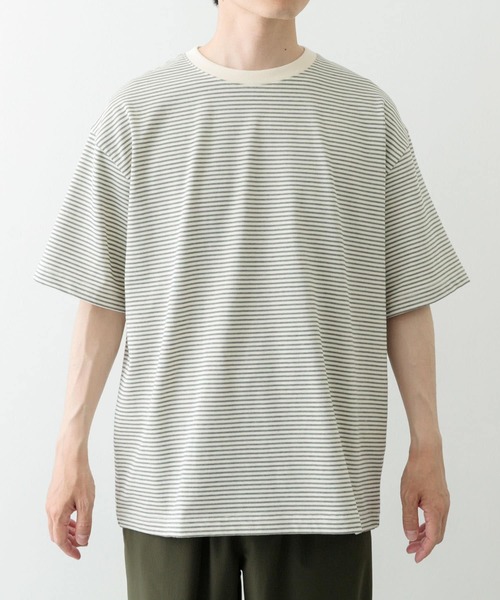 ITEMS URBANRESEARCH（アイテムズ アーバンリサーチ）の「ミジンボーダー天竺半袖T-Shirts（Tシャツ/カットソー・メンズ・ホワイト/ブラック・MEDIUM/LARGE）」の16枚目の写真