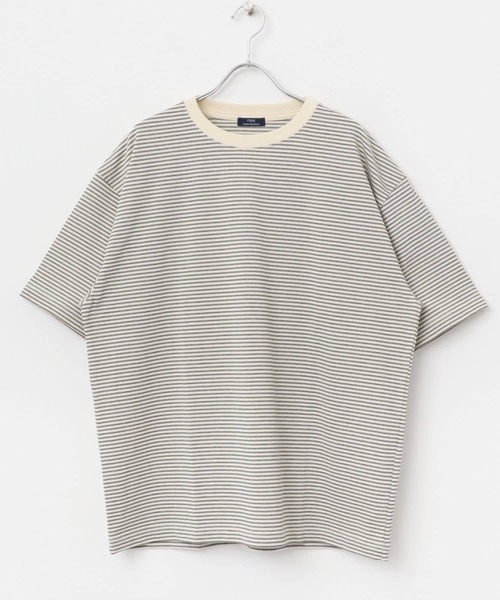 ITEMS URBANRESEARCH（アイテムズ アーバンリサーチ）の「ミジンボーダー天竺半袖T-Shirts（Tシャツ/カットソー・メンズ・ホワイト/ブラック・MEDIUM/LARGE）」の19枚目の写真