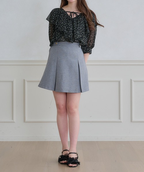 Ambre Neige（アンブルネージュ）の「2way Sheer frill ruffle blouse / 2wayシアーフリルラッフルブラウス（シャツ/ブラウス・レディース・ブラック/アイボリー/ベビーピンク・FREE）」の9枚目の写真