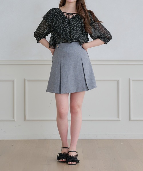 Ambre Neige（アンブルネージュ）の「2way Sheer frill ruffle blouse / 2wayシアーフリルラッフルブラウス（シャツ/ブラウス・レディース・ブラック/アイボリー/ベビーピンク・FREE）」の10枚目の写真