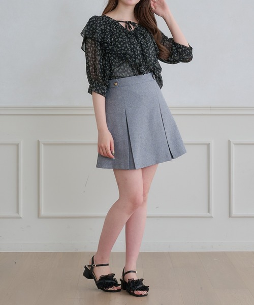 Ambre Neige（アンブルネージュ）の「2way Sheer frill ruffle blouse / 2wayシアーフリルラッフルブラウス（シャツ/ブラウス・レディース・ブラック/アイボリー/ベビーピンク・FREE）」の11枚目の写真