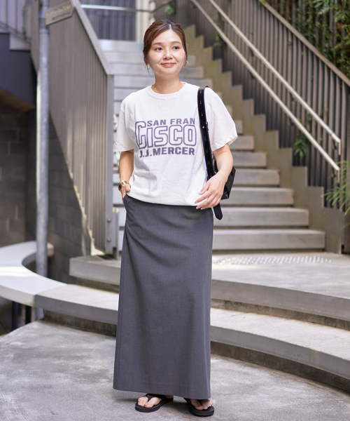 jj mercer（ジェイジェイマーサー）の「【J.J.Mercer / ジェイジェイマーサー】 プリントT（Tシャツ/カットソー・レディース・ホワイト/ライトグレー・MEDIUM）」の13枚目の写真