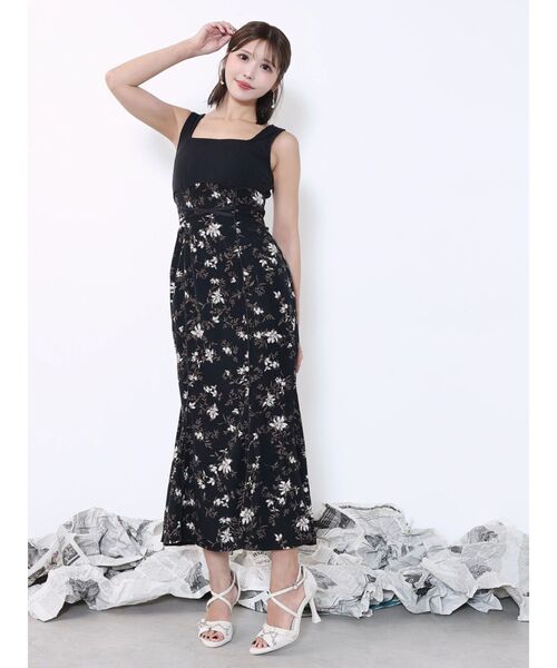 EATME（イートミー）の「フラワーマーメイドワンピース（ワンピース・レディース・オフホワイト/ブラック/ブラウン・SMALL/MEDIUM）」の9枚目の写真