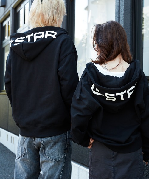 G-STAR（ジースター）の「【一部店舗限定】LOOSE HOODED ZIP SWEAT/オーバーサイズフードロゴジップアップパーカー（パーカー・メンズ・ダークブラック・X-SMALL/X-LARGE/SMALL/MEDIUM/LARGE）」の22枚目の写真