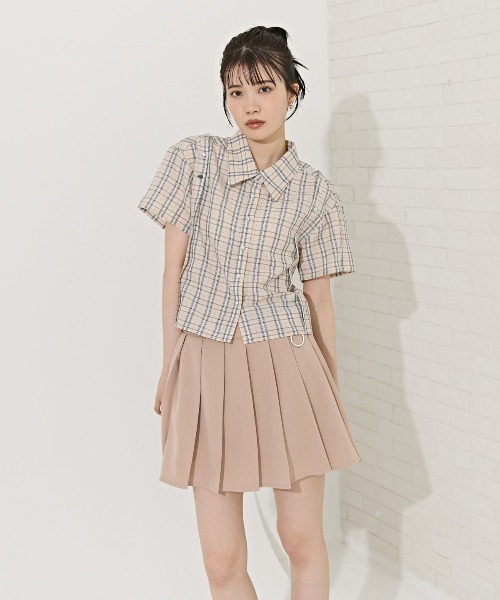 REDYAZEL(レディアゼル)の「2WAYスリーブチェックトップス(シャツ/ブラウス・レディース・オフホワイト/ライトグレー/ベージュ・FREE)」の17枚目の写真