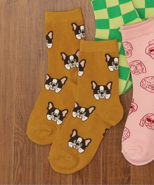 BREEZE(ブリーズ)の「BOYSポップソウガラソックス(ソックス/靴下・キッズ・チェック/マスタード/ネイビー/ピンク/アイボリー・15 /18/21)」の3枚目の写真