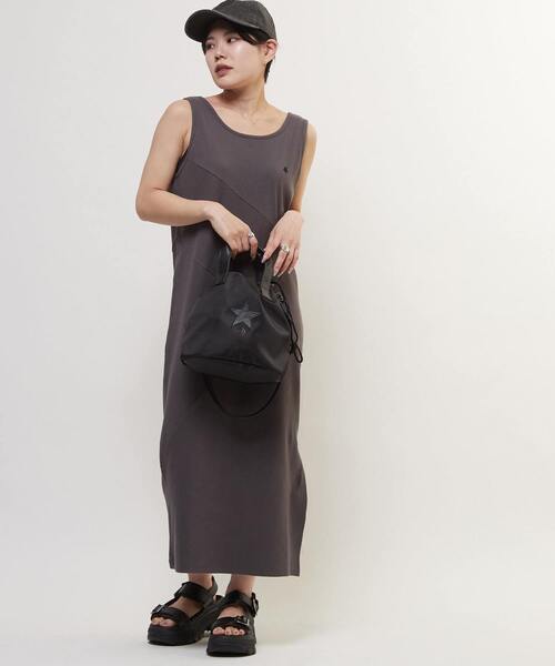 CONVERSE TOKYO(コンバーストウキョウ)の「2WAY SWITCHING PANEL RIB DRESS(ワンピース・レディース・ピンク/ベージュ/チャコールグレー・FREE)」の13枚目の写真