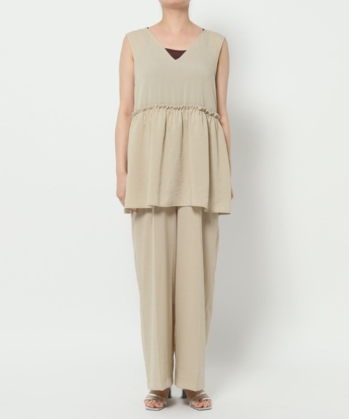 LOWRYS FARM(ローリーズファーム)の「ペプラムオールインワン 571556(サロペット/オーバーオール・レディース・ブラウン/アイボリー/ブラック/チャコールグレー・FREE)」の19枚目の写真