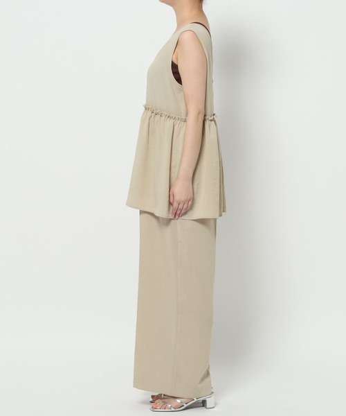 LOWRYS FARM(ローリーズファーム)の「ペプラムオールインワン 571556(サロペット/オーバーオール・レディース・ブラウン/アイボリー/ブラック/チャコールグレー・FREE)」の20枚目の写真