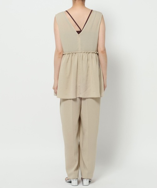 LOWRYS FARM(ローリーズファーム)の「ペプラムオールインワン 571556(サロペット/オーバーオール・レディース・ブラウン/アイボリー/ブラック/チャコールグレー・FREE)」の21枚目の写真