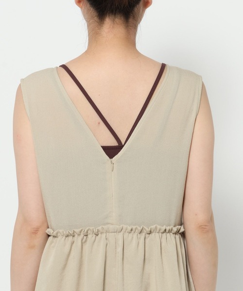 LOWRYS FARM(ローリーズファーム)の「ペプラムオールインワン 571556(サロペット/オーバーオール・レディース・ブラウン/アイボリー/ブラック/チャコールグレー・FREE)」の22枚目の写真