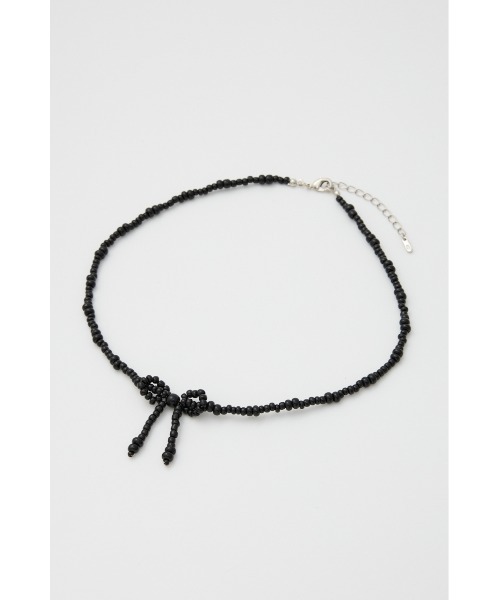 SLY（スライ）の「RIBBON MOTIF N/C リボンモチーフ ネックレス（ネックレス・レディース・ホワイト/ブラック・FREE）」の7枚目の写真