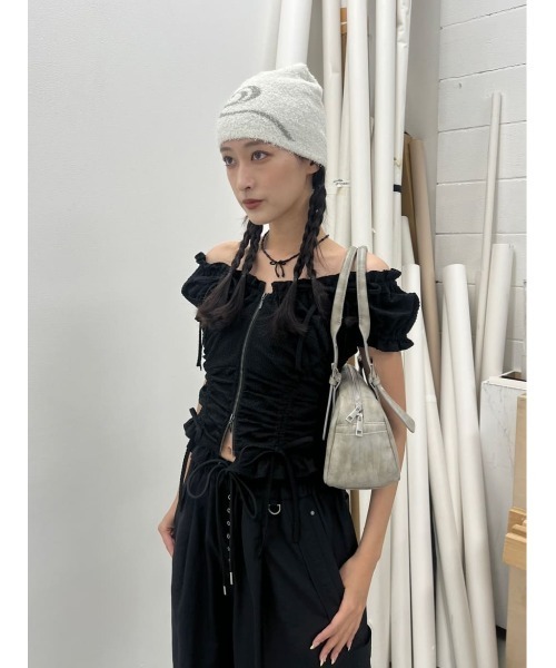 SLY（スライ）の「RIBBON MOTIF N/C リボンモチーフ ネックレス（ネックレス・レディース・ホワイト/ブラック・FREE）」の11枚目の写真