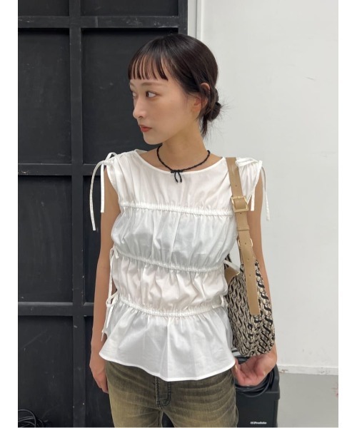 SLY（スライ）の「RIBBON MOTIF N/C リボンモチーフ ネックレス（ネックレス・レディース・ホワイト/ブラック・FREE）」の12枚目の写真