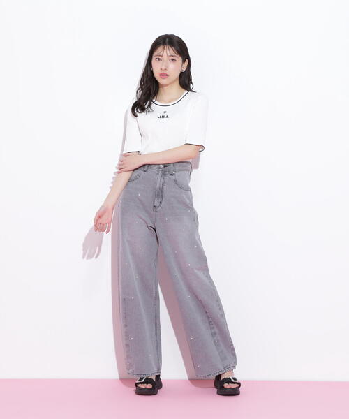 JILL❣️さま専用 ◇ビジュートッピングデニムパンツ（デニムパンツ）｜JILL by