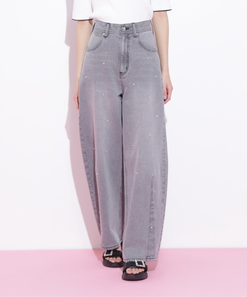 JILL by JILL STUART(ジルバイジルスチュアート)の「◇ビジュートッピングデニムパンツ(デニムパンツ・レディース・ブラック/ブルー・SMALL/MEDIUM)」の16枚目の写真