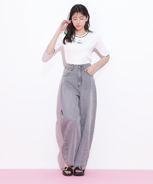 新品未使用品JILLby JILLSTUART パンツ　ズボン　ジルスチュアート ジルバイジルスチュアート JILL by JILLSTUART ウエストロゴ