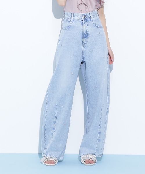 JILL by JILL STUART(ジルバイジルスチュアート)の「◇ビジュートッピングデニムパンツ(デニムパンツ・レディース・ブラック/ブルー・SMALL/MEDIUM)」の22枚目の写真