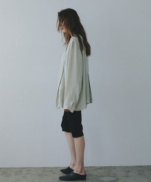 ETRE TOKYO 25SS キュプラシャツジャケット セージ M ETRE TOKYO - キュプラシャツジャケット - SAGE | ADDICT WEB SHOP