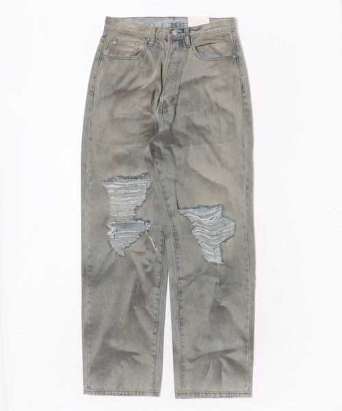 mnml/ULTRA BAGGY GASHED ダメージ デニム Ultra Baggy Gashed Denim - Blue | mnml | shop now