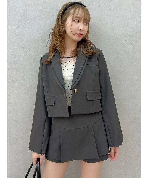 セール】【セットアップ対応】テーラーショートジャケット（テーラード