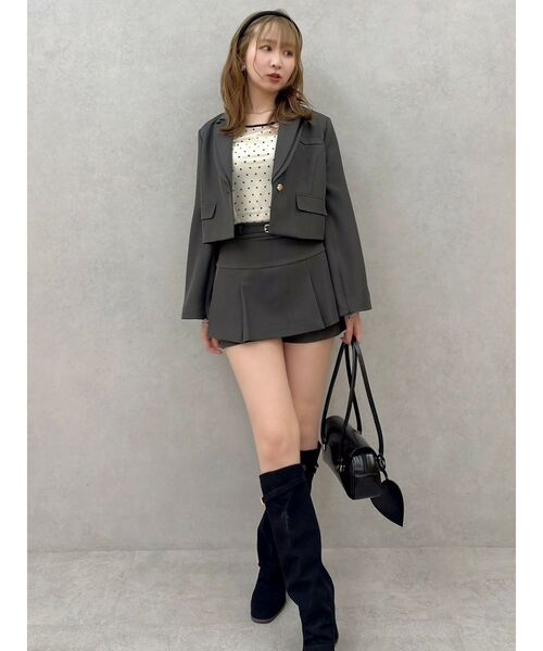 dazzlin 【セットアップ対応】テーラーショートジャケット セット割 新作 セットアップ対応】テーラーショートジャケット（テーラードジャケット