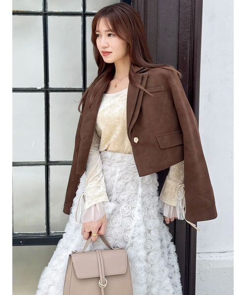 今期新作✨25SS✨新品タグ付✨アニュアンス　リネンテーラードジャケット ダブル アニュアンス anuans リネンダブルテーラードジャケット （BEIGE