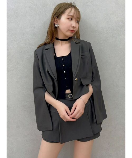 dazzlin 【セットアップ対応】テーラーショートジャケット セット割 新作 セール】【セットアップ対応】テーラーショートジャケット（テーラード