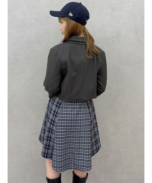 セットアップ対応】テーラーショートジャケット（テーラードジャケット