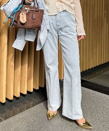 Rie Miller | 【RM denim】センタープレスハイウエストパンツ(デニムパンツ)