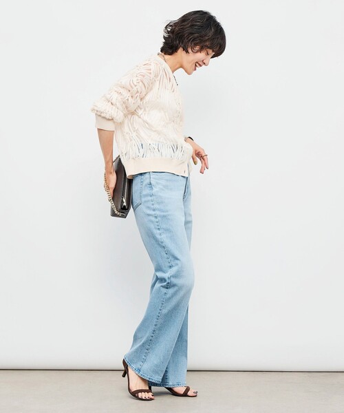 Rie Miller（リエミラー）の「【RM denim】センタープレスハイウエストパンツ（デニムパンツ・レディース・キナリ/インディゴブルー/ブルー系その他7/サックスブルー・XS/XXS/L/M/S）」の8枚目の写真