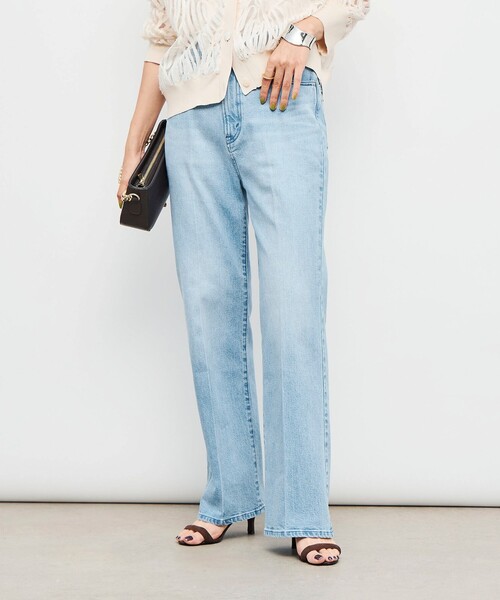 Rie Miller（リエミラー）の「【RM denim】センタープレスハイウエストパンツ（デニムパンツ・レディース・キナリ/インディゴブルー/ブルー系その他7/サックスブルー・XS/XXS/L/M/S）」の10枚目の写真