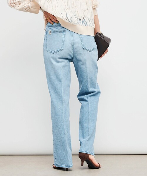 Rie Miller（リエミラー）の「【RM denim】センタープレスハイウエストパンツ（デニムパンツ・レディース・キナリ/インディゴブルー/ブルー系その他7/サックスブルー・XS/XXS/L/M/S）」の12枚目の写真