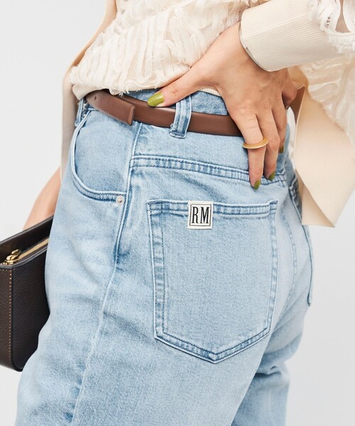 Rie Miller（リエミラー）の「【RM denim】センタープレスハイウエストパンツ（デニムパンツ・レディース・キナリ/インディゴブルー/ブルー系その他7/サックスブルー・XS/XXS/L/M/S）」の15枚目の写真