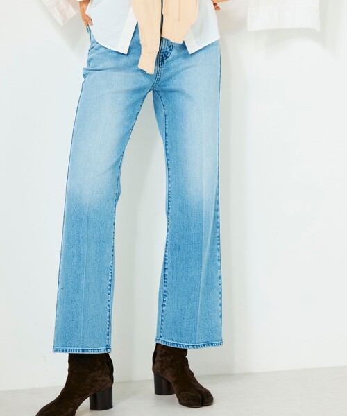 Rie Miller（リエミラー）の「【RM denim】センタープレスハイウエストパンツ（デニムパンツ・レディース・キナリ/インディゴブルー/ブルー系その他7/サックスブルー・XS/XXS/L/M/S）」の18枚目の写真