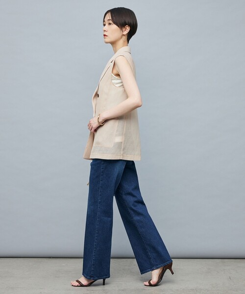 Rie Miller 【RM denim】センタープレスハイウエストデニム RM denim】センタープレスハイウエストパンツ（デニムパンツ