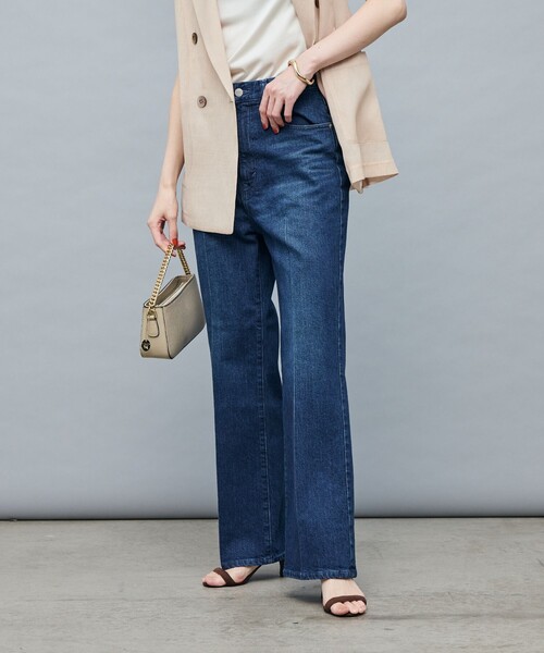 新品【RMdenim】センタープレスハイウエストパンツ20900円→11900円 セール】【RM denim】センタープレスハイウエストパンツ（デニムパンツ