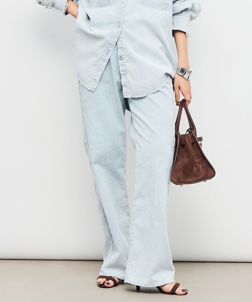 セール】【RM denim】センタープレスハイウエストパンツ（デニムパンツ