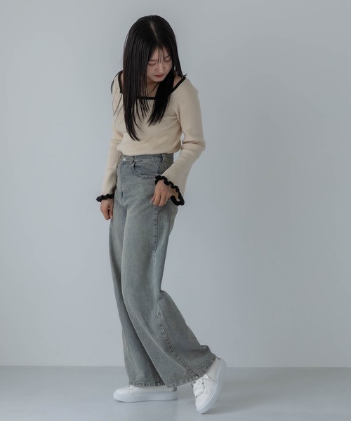 EVOL（イーボル）の「【S-LLサイズ展開・ふかふか】パールストーンスニーカー IZ5791（スニーカー・レディース・ホワイト/ブラック・LL/S/M/L）」の10枚目の写真