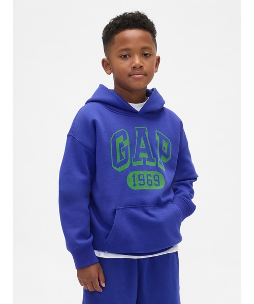 GAP(ギャップ)の「ヴィンテージソフト GAPロゴパーカー (キッズ)(パーカー・キッズ・ワイン/ブルー/イエロー/グリーン・110cm/120cm/130cm/140cm/150cm/160cm)」の8枚目の写真