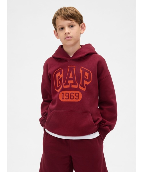 GAP(ギャップ)の「ヴィンテージソフト GAPロゴパーカー (キッズ)(パーカー・キッズ・ワイン/ブルー/イエロー/グリーン・110cm/120cm/130cm/140cm/150cm/160cm)」の9枚目の写真
