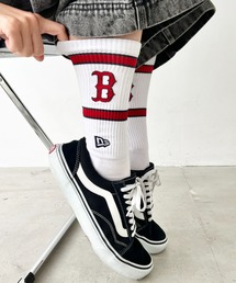 NEW ERA（ニューエラ）の「NEW ERA(ニューエラ)/MLB PREMIUM SOCKS/ 靴下 クルーソックス クルー丈 厚手 刺繍 ロゴ ライン入り（ソックス/靴下）」