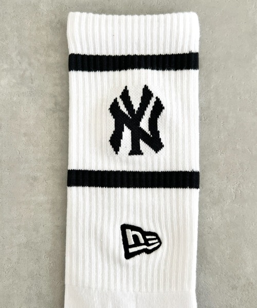 NEW ERA（ニューエラ）の「NEW ERA(ニューエラ)/MLB PREMIUM SOCKS/ 靴下 クルーソックス クルー丈 厚手 刺繍 ロゴ ライン入り（ソックス/靴下・レディース・その他2/その他1/ネイビー/ホワイト・25-27CM/23-25cm）」の20枚目の写真