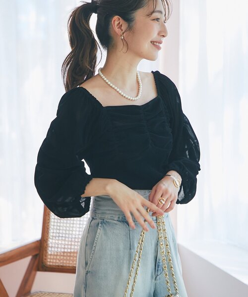 セール】【KAZUMI監修カラーあり】フロッキーチュールギャザー
