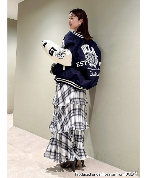 完売色♥️新作新品✨ SNIDEL 【UCLA/NUTMEG】スタジャン SNIDEL スタジャン 「UCLA×NUTMEG」コラボスタジャン レディース