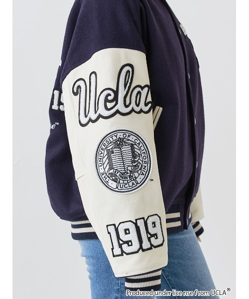 完売色♥️新作新品✨ SNIDEL 【UCLA/NUTMEG】スタジャン UCLA/NUTMEG】スタジャン（ブルゾン）｜SNIDEL（スナイデル