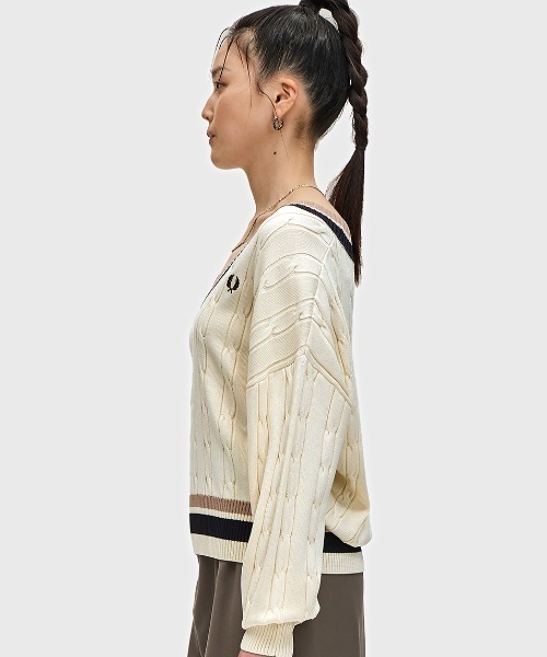 Bold Tipped Cable Knit Jumper/ティップラインケーブルニット Bold Tipped Cable Knit Jumper/ティップラインケーブルニット