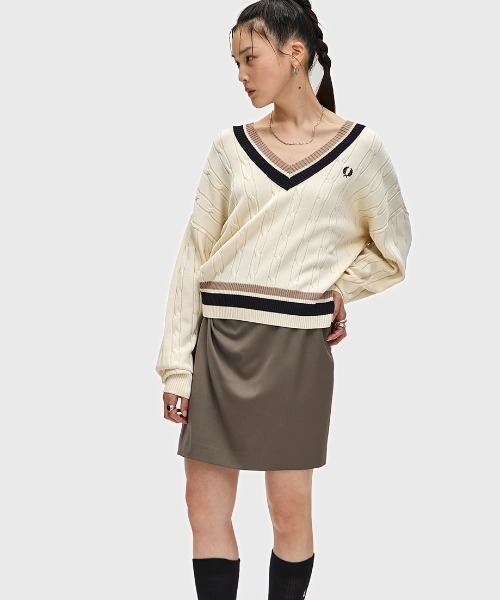 Bold Tipped Cable Knit Jumper/ティップラインケーブルニット Bold Tipped Cable Knit Jumper/ティップラインケーブルニット