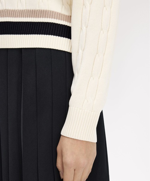 フレッドペリー　Bold Tipped Cable Knit Jumper Bold Tipped Cable Knit Jumper - Navy | Men's Knitwear | Jumpers